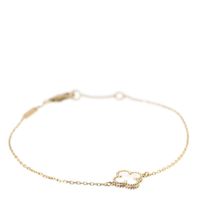Van Cleef & Arpels 18K Yellow Gold Mother of Pearl Sweet Alhambra Bracelet 1 of 8