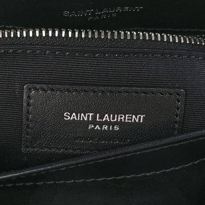 Saint Laurent Calfskin Y Quilted Monogram Toy Loulou Crossbody Bag Black 6 of 9