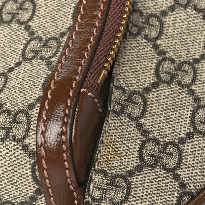 Gucci GG Supreme Monogram Textured Calfskin Retro Interlocking G Belt Bag Beige Ebony Brown Sugar 11 of 12