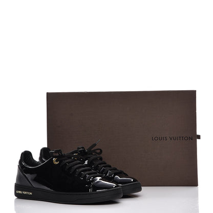 Louis Vuitton Patent Calfskin Frontrow Sneakers 37 Black 8 of 9