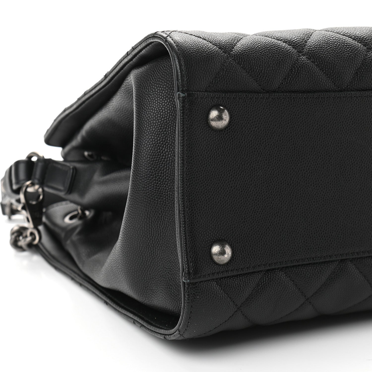 Chanel Caviar Quilted Medium CC Bucket Bag Black 8 of 9
