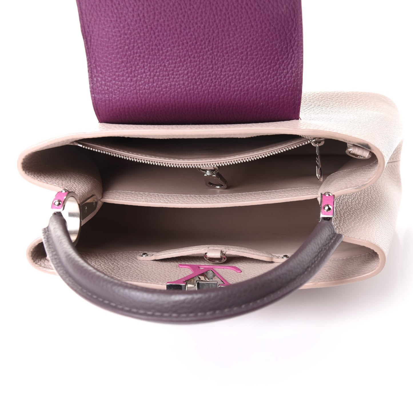 Taurillon Capucines PM Galet Violet