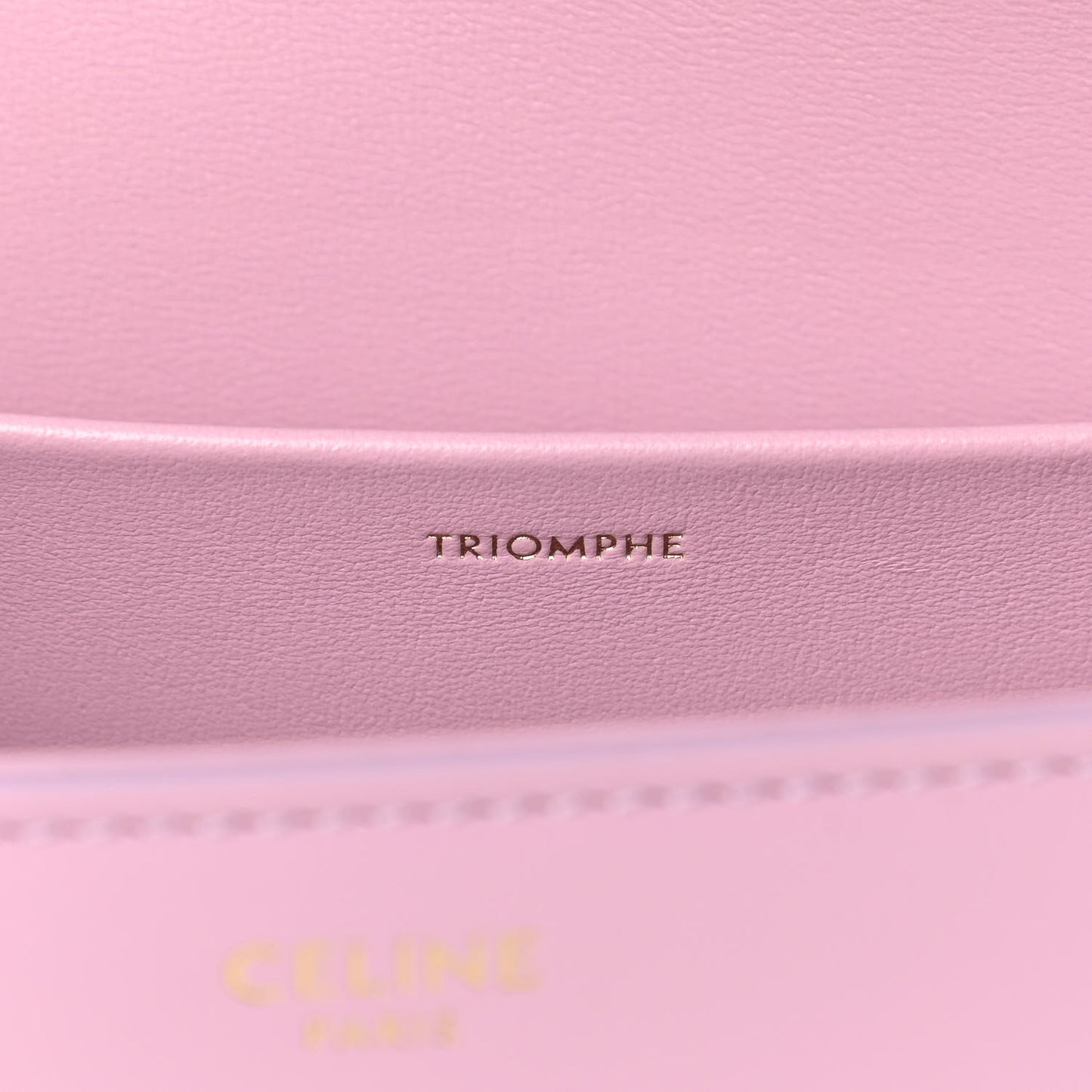 Shiny Calfskin Triomphe Shoulder Bag Rose Quartz