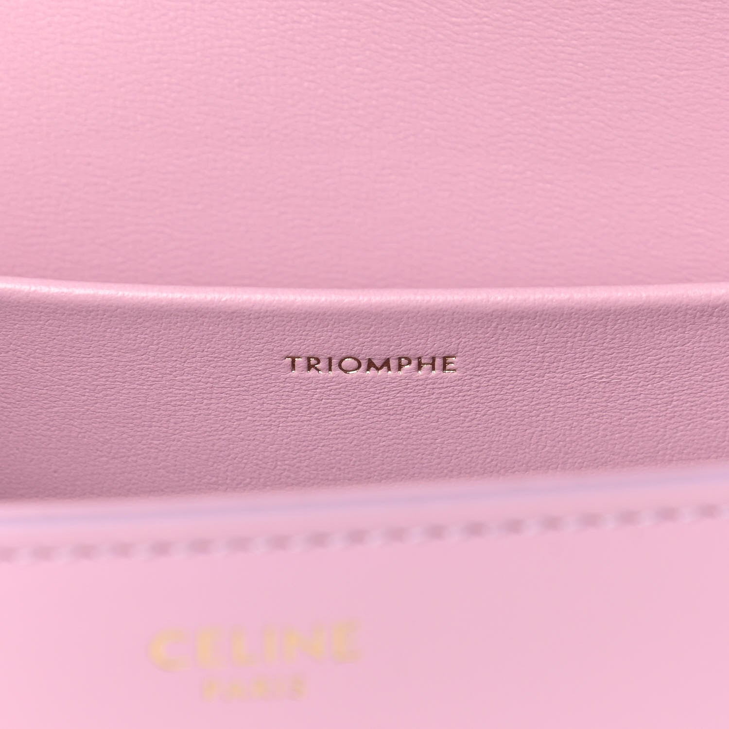 Celine Shiny Calfskin Triomphe Shoulder Bag Rose Quartz 7 of 11