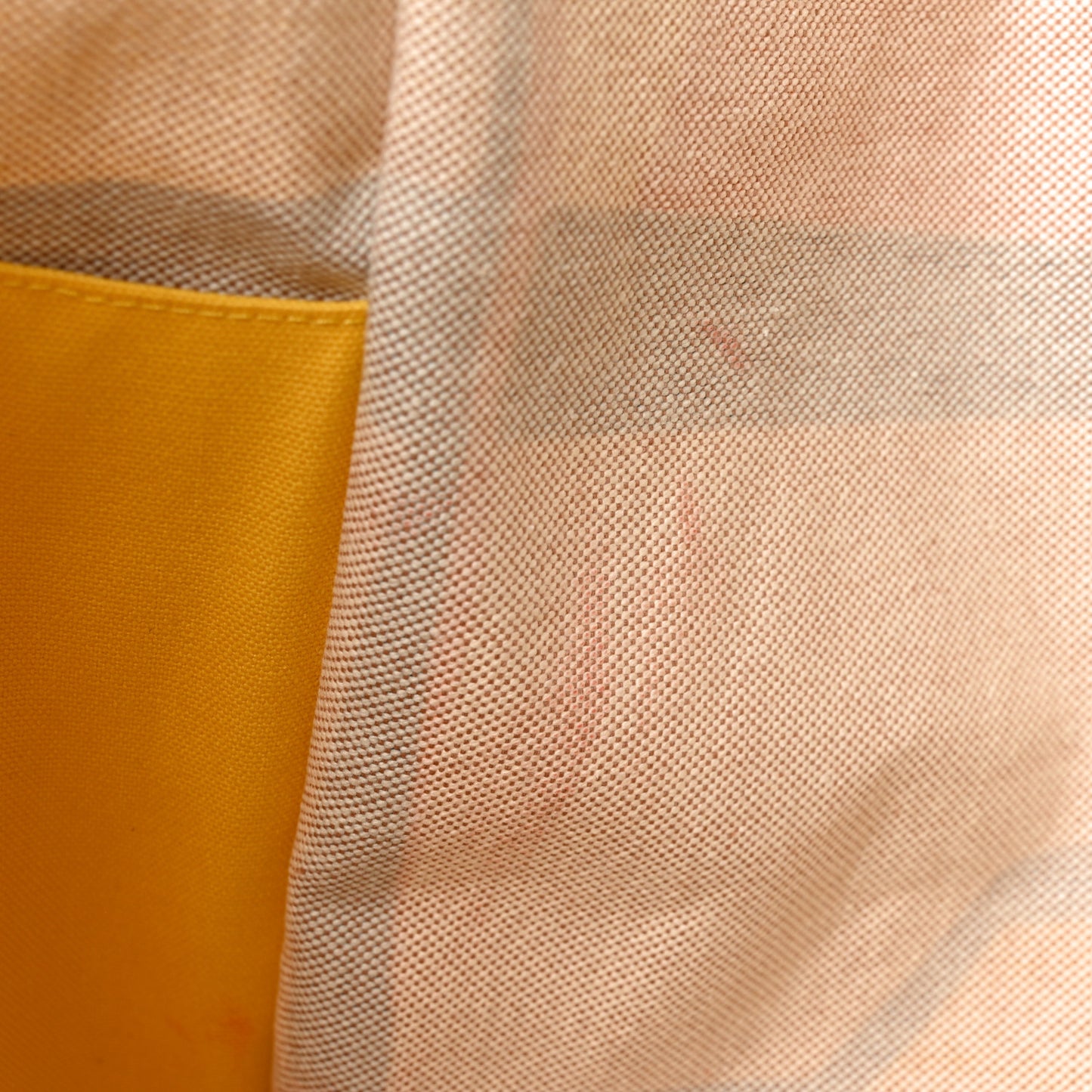 Cotton Canvas Apres la Vague Beach Bag Jaune Bleu