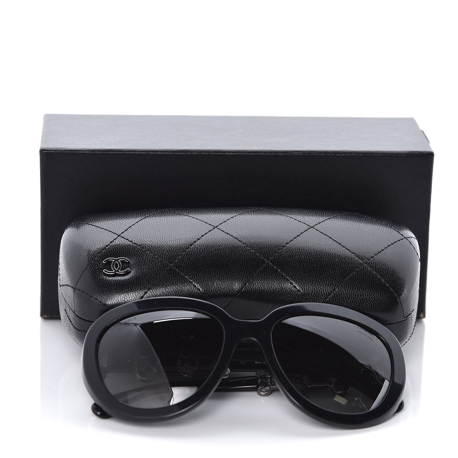 Chanel Pearl Crystal Bijoux Polarized Sunglasses 5335-B-A Black 8 of 8