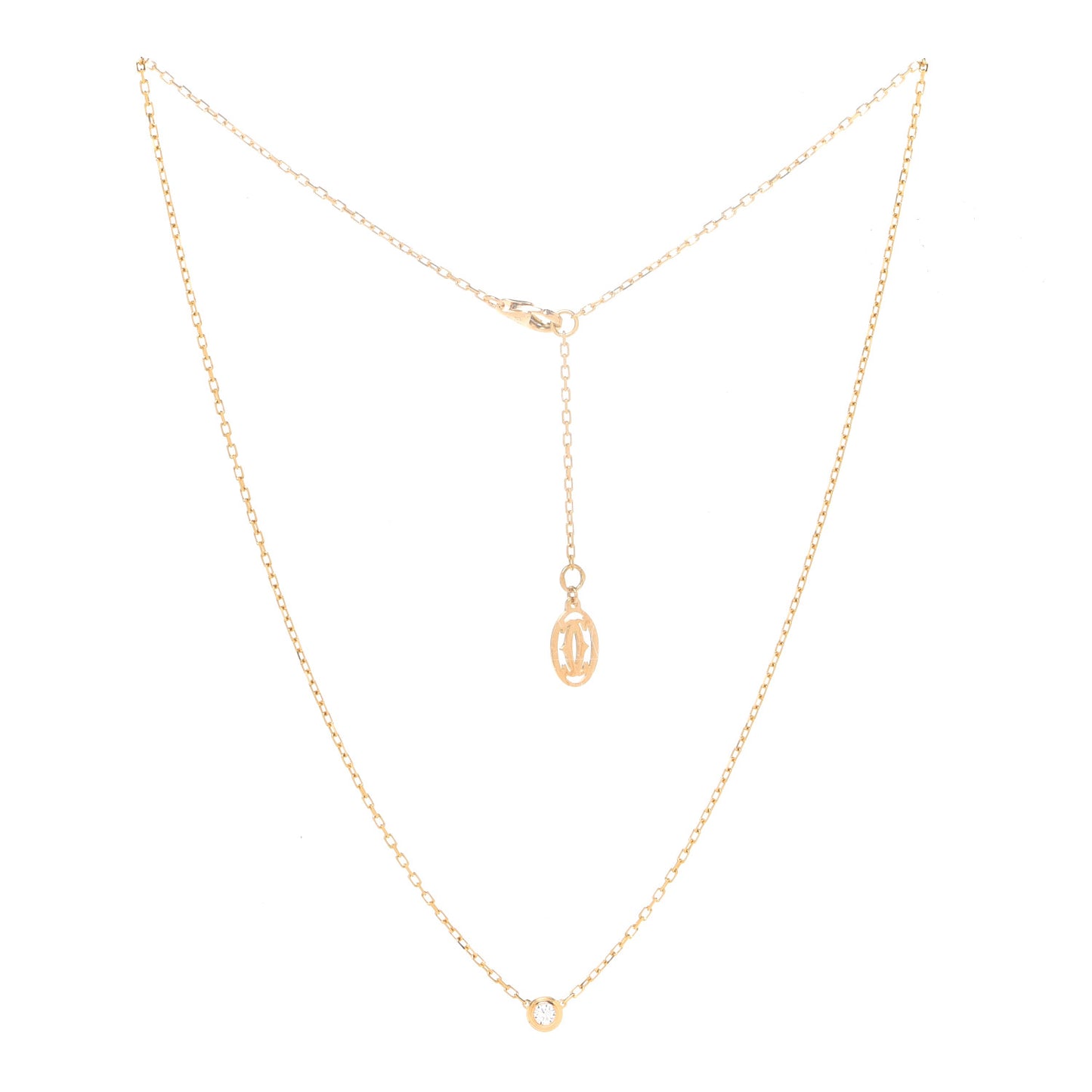 18K Yellow Gold Diamond SM D'Amour Pendant Necklace