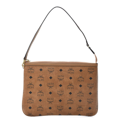 MCM Visetos Liz Shopper Tote Pouch Cognac 1 of 10