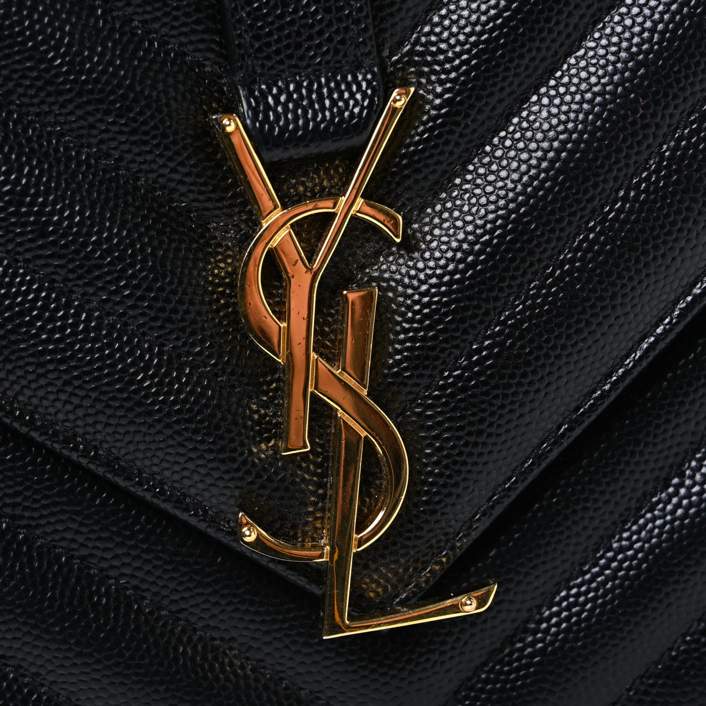 Grain De Poudre Matelasse Chevron Medium Monogram Satchel Black Black
