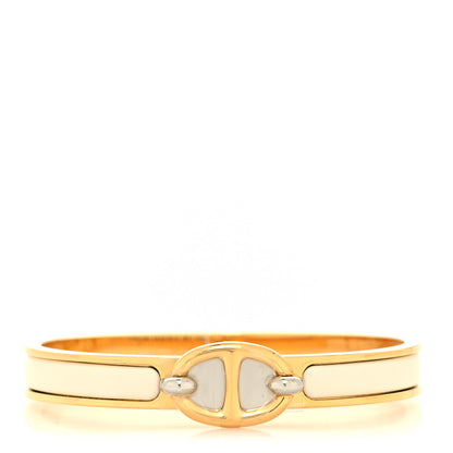 Hermes Enamel Mini Farandole Clic Chaine D'Ancre Bracelet Creme 1 of 5
