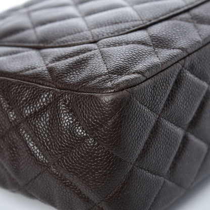 Chanel Caviar Quilted Jumbo Single Flap Brown 13 of 14