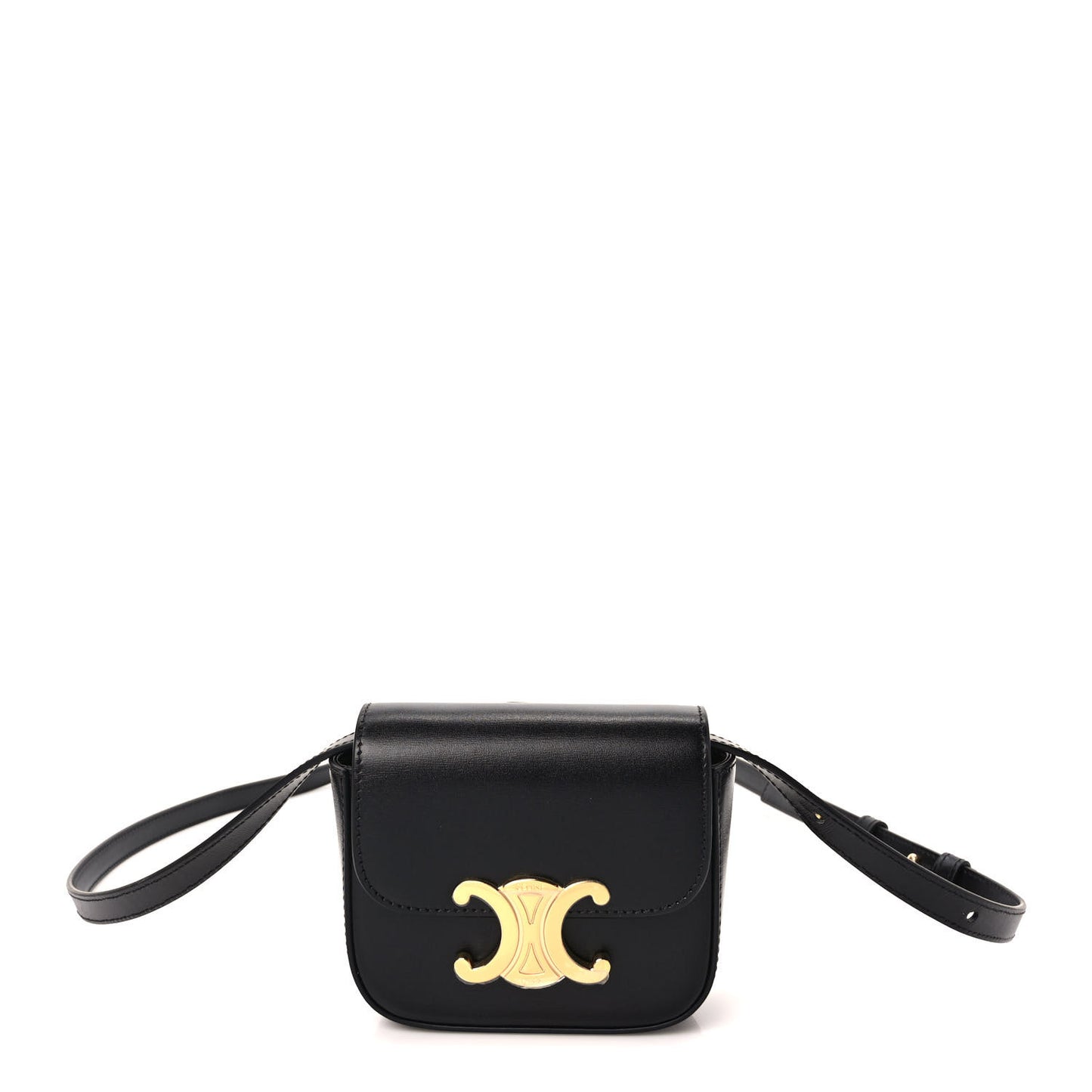 Shiny Calfskin Mini Triomphe Black