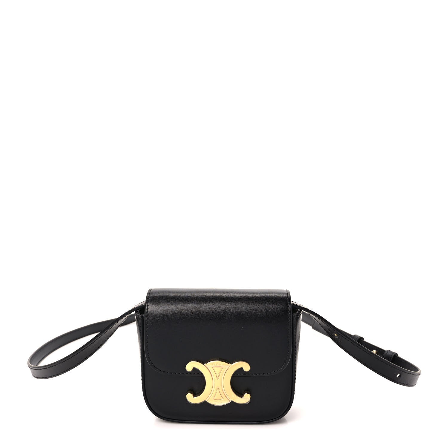 Celine Shiny Calfskin Mini Triomphe Black 1 of 9