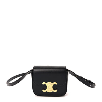 Celine Shiny Calfskin Mini Triomphe Black 1 of 9