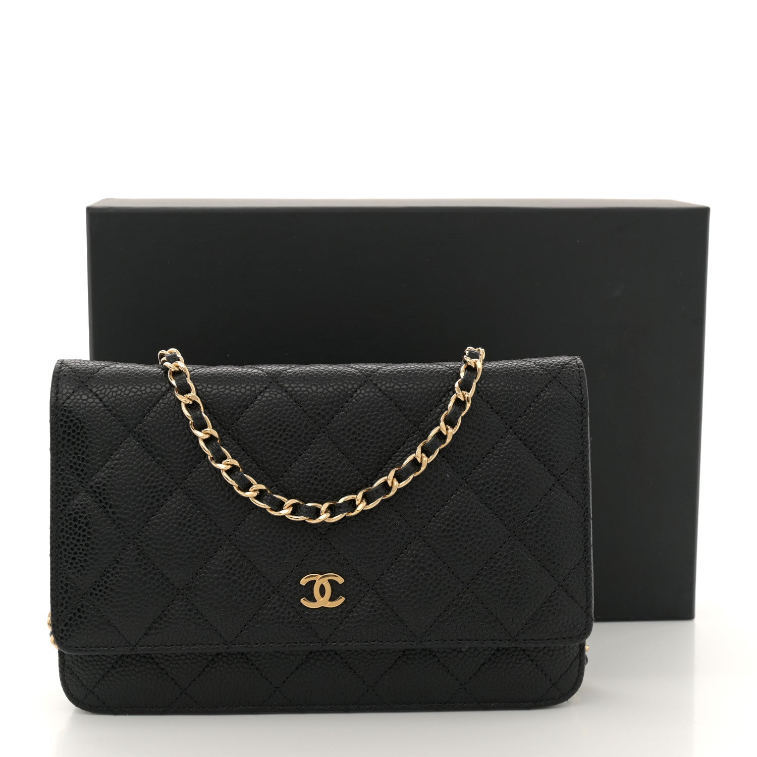 Chanel Caviar Quilted Wallet on Chain WOC Black 14 of 14