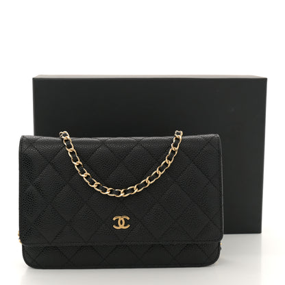 Chanel Caviar Quilted Wallet on Chain WOC Black 14 of 14