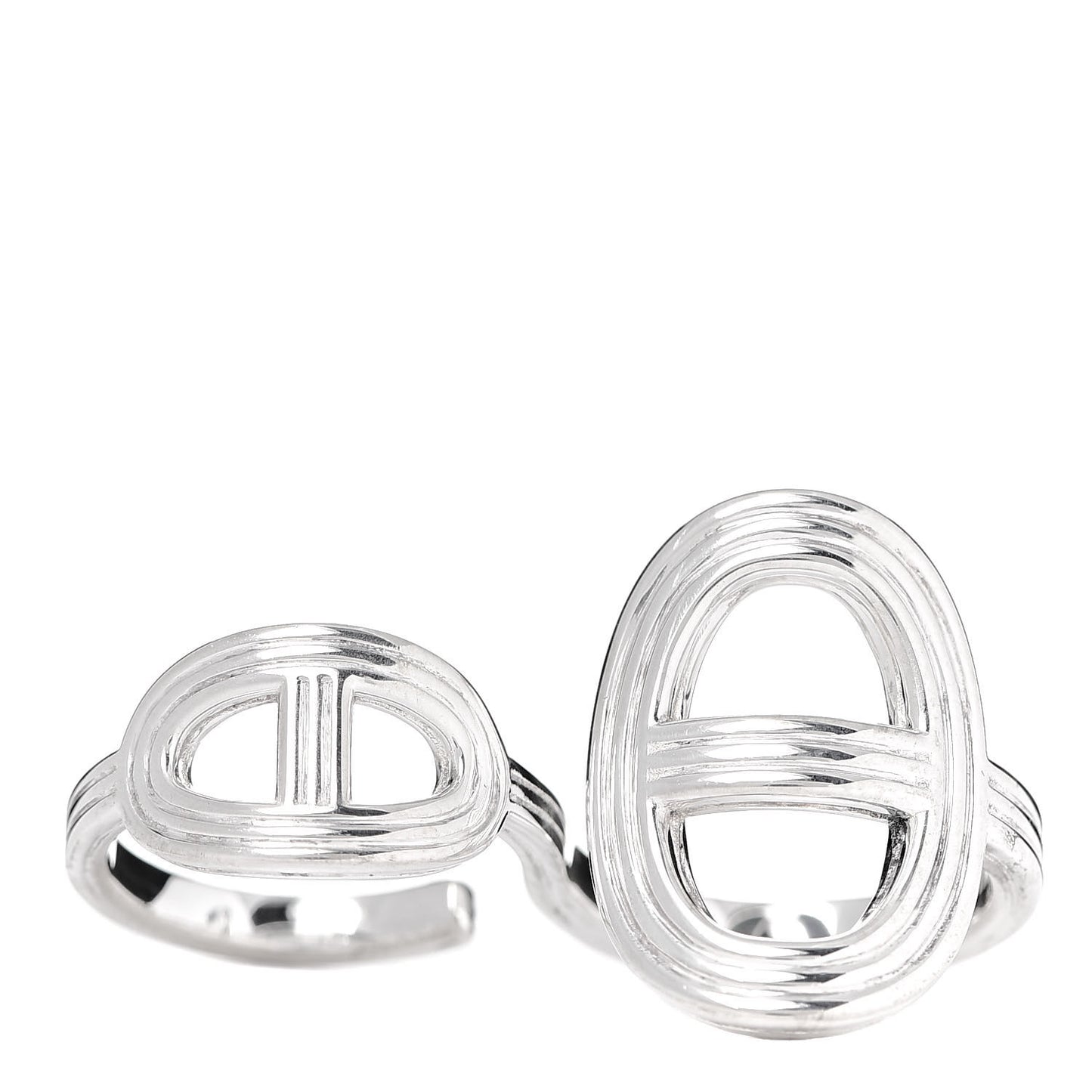 Sterling Silver TGM Chaine d'Ancre 24 Double Ring 50 5.25