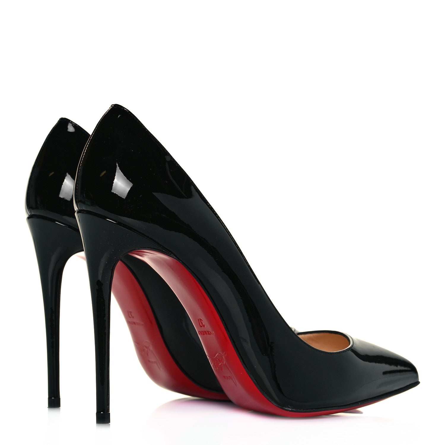 Christian Louboutin Patent Pigalle Follies 100 Pumps 37 Black 4 of 8