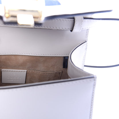 Gucci Calfskin Mini Sylvie Top Handle Bag White 9 of 10