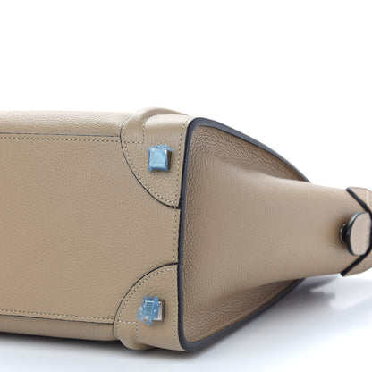 Celine Drummed Calfskin Micro Luggage Dune 9 of 10