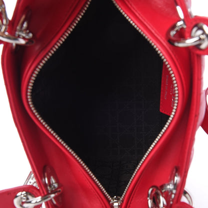 Christian Dior Lambskin Cannage Medium Lady Dior Red Carmin 5 of 8