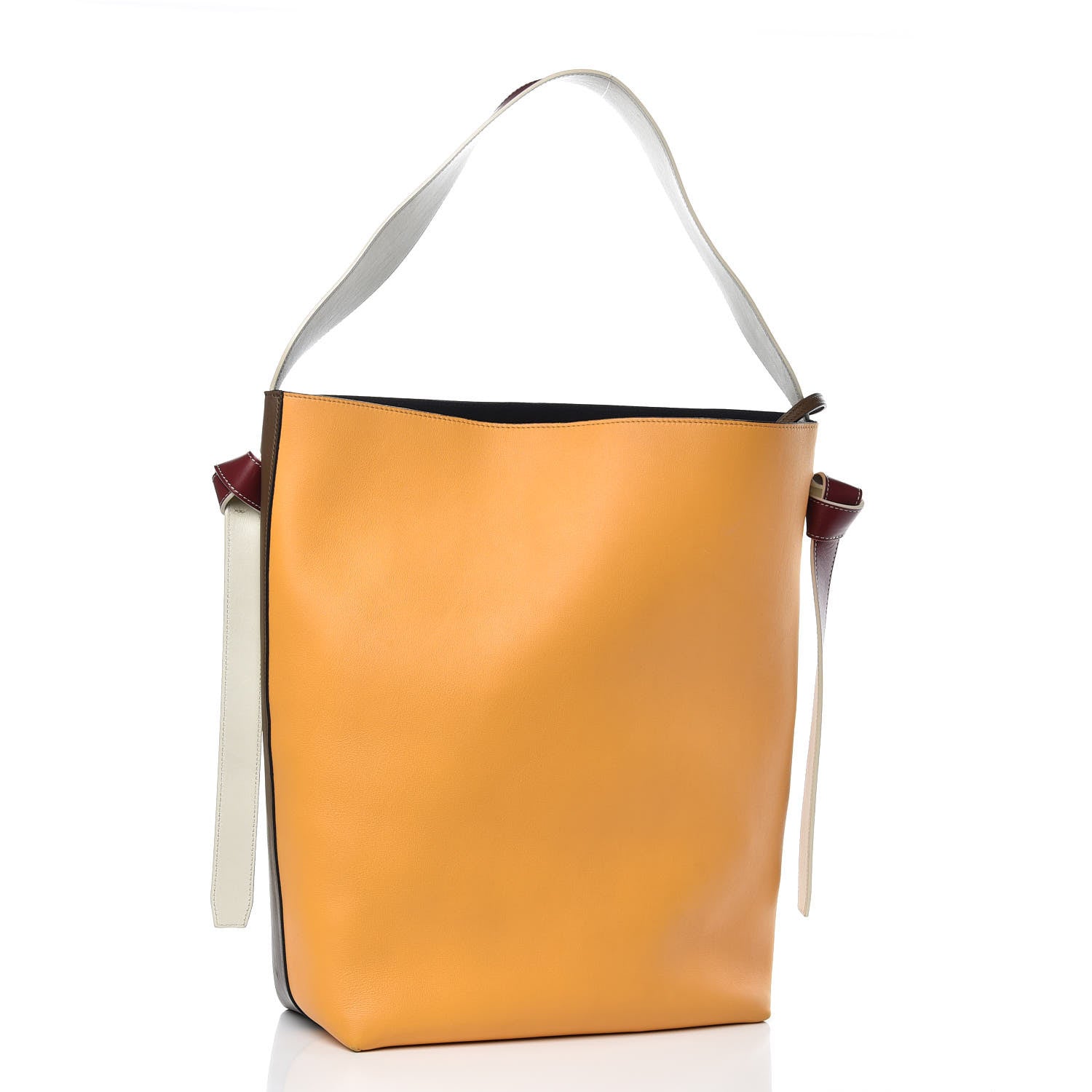 Celine Shiny Smooth Calfskin Small Twisted Cabas Moss Green Daffodil 3 of 10