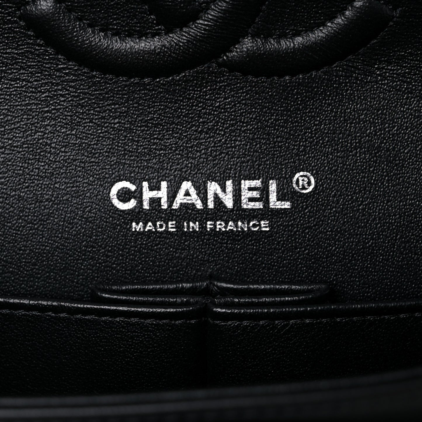 Velvet Crystal Medium Double Flap Black