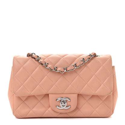 Chanel Lambskin Quilted Mini Rectangular Flap Light Pink 1 of 11