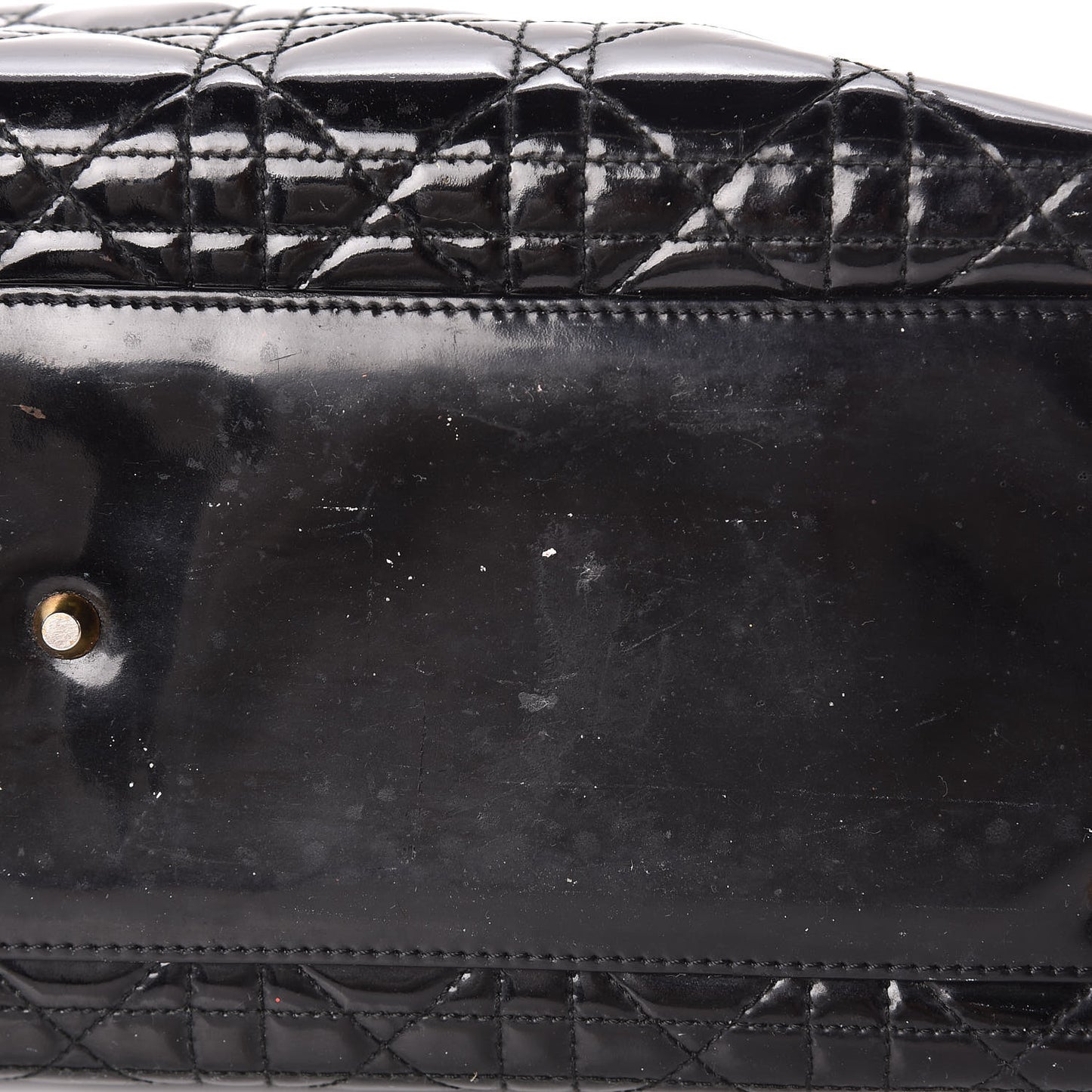 Patent Cannage Large Lady Dior Black