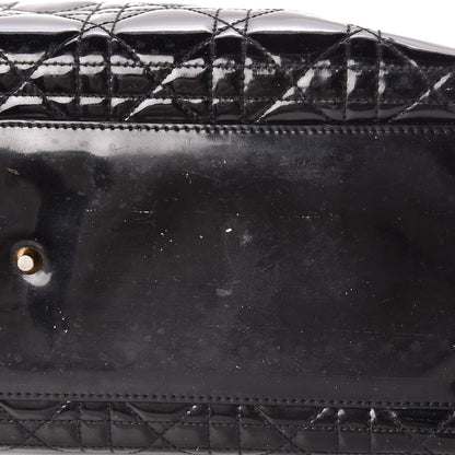Christian Dior Patent Cannage Large Lady Dior Black 12 of 13