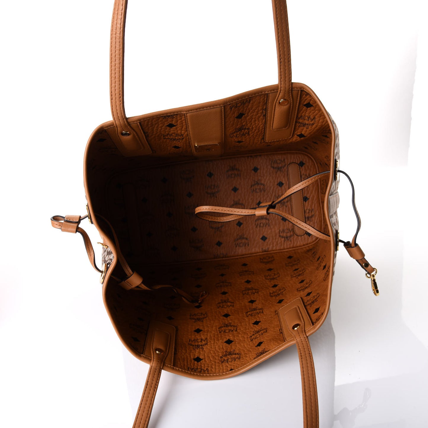 Visetos Medium Liz Reversible Shopper Tote Cognac