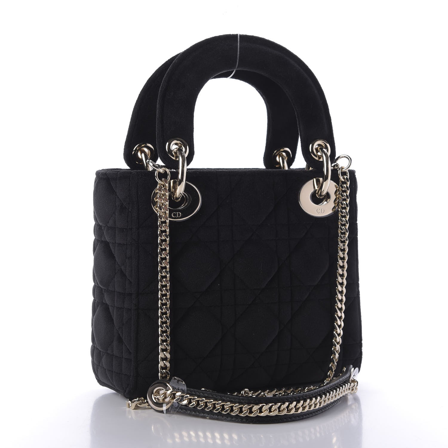 Christian Dior Velvet Mini Lady Dior Black 3 of 10