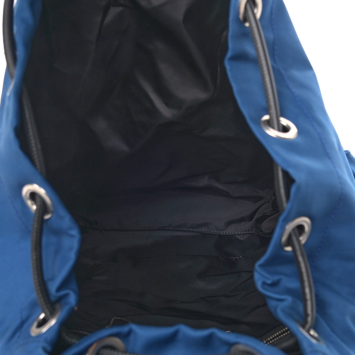 Nylon Logo Print Large Rucksack Backpack Bright Blue