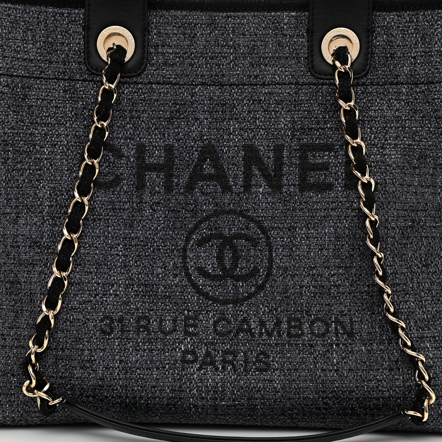Chanel Lurex Boucle Medium Deauville Tote Black 15 of 17