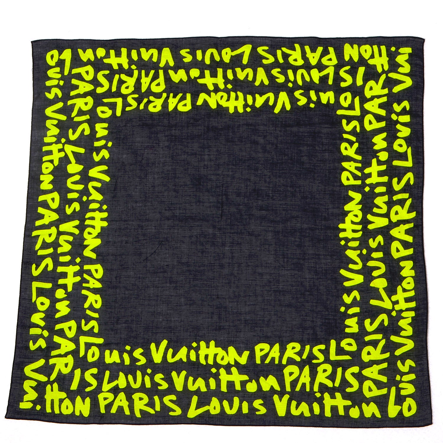 Louis Vuitton Cotton Graffiti Bandana Green 2 of 3