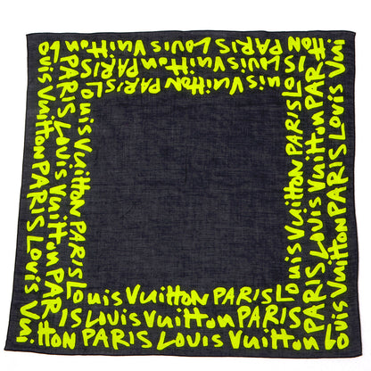 Louis Vuitton Cotton Graffiti Bandana Green 2 of 3