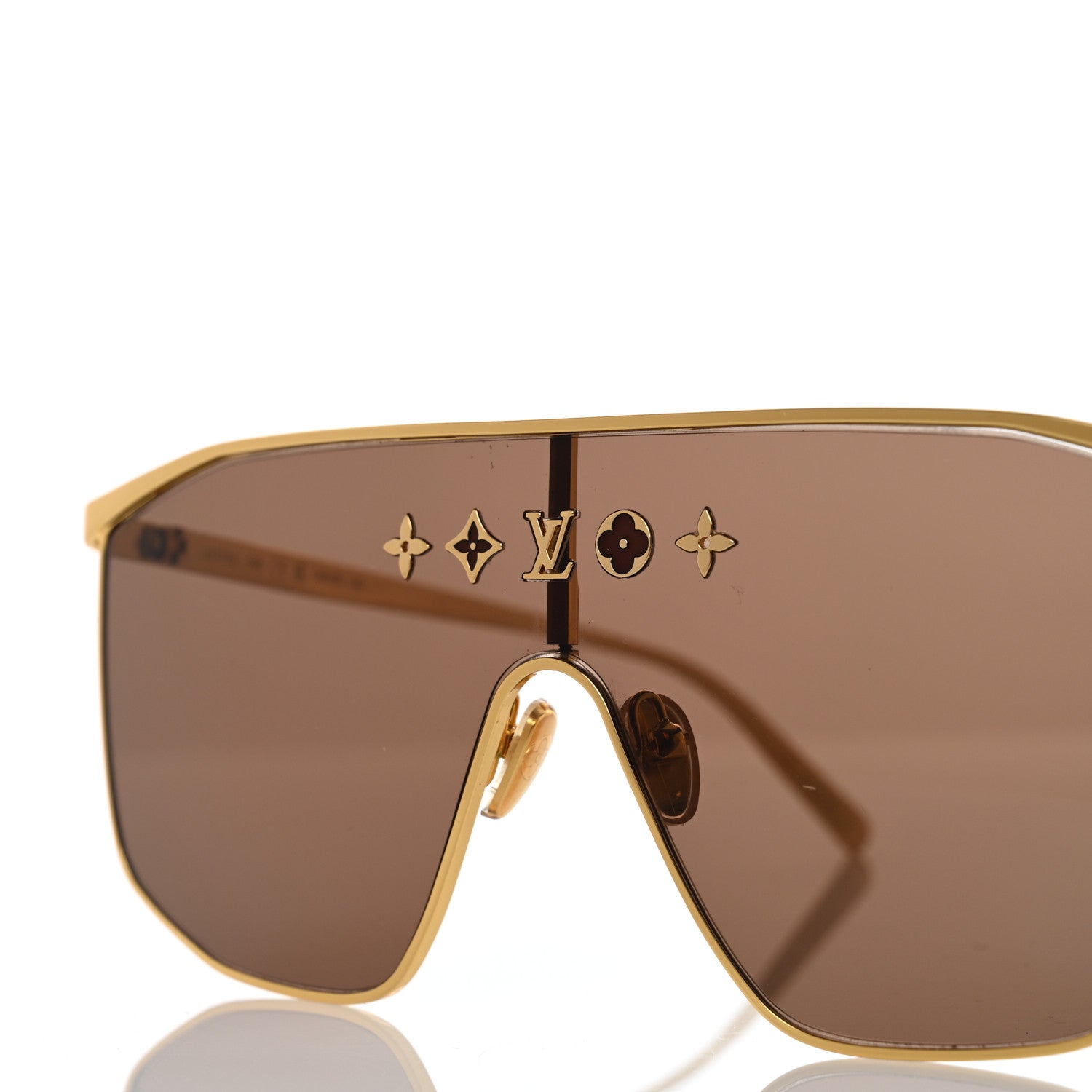 Louis Vuitton Metal LV Golden Mask Sunglasses Z1717U Gold 1206930