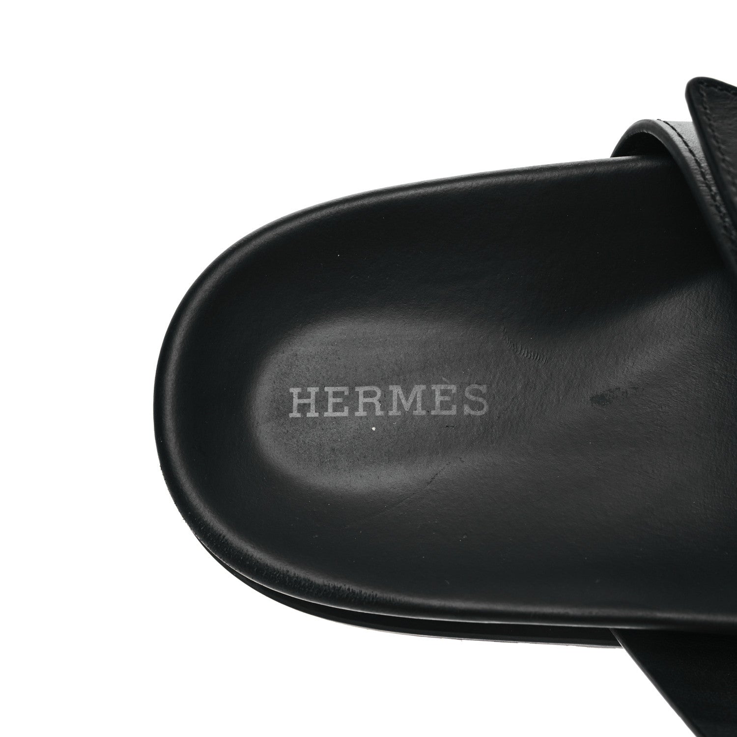 Hermes Calfskin Womens Chypre Sandals 38 Black 8 of 9
