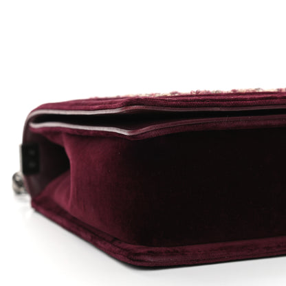Chanel Velvet Tweed Large Boy Flap Burgundy 5 of 9