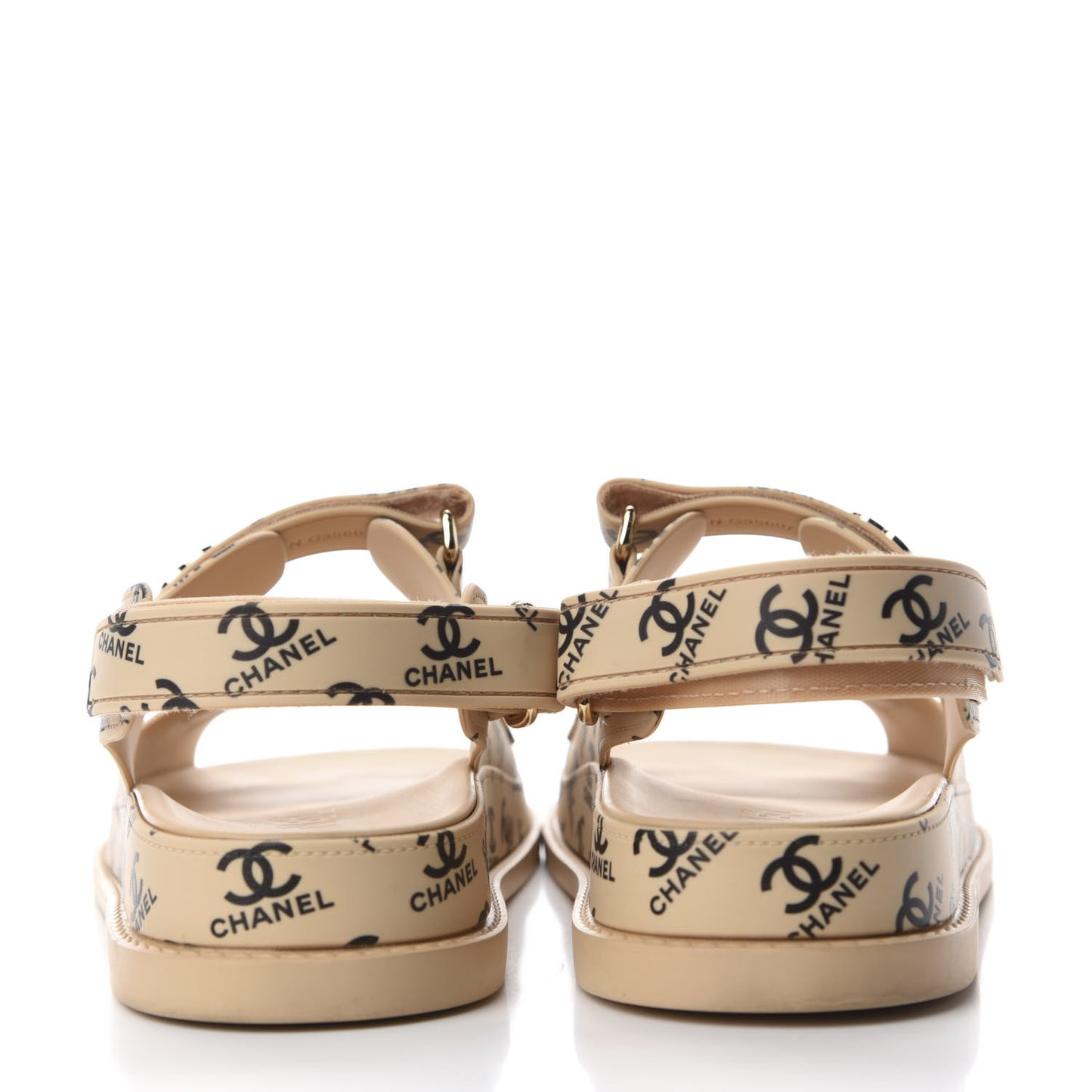 Rubber CC Dad Sandals 38 Beige