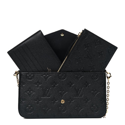 Louis Vuitton Empreinte Pochette Felicie Chain Wallet Black 5 of 10