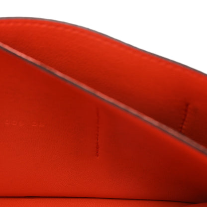 Hermes Togo Dogon Duo Wallet Orange Poppy Rose Candy 6 of 7
