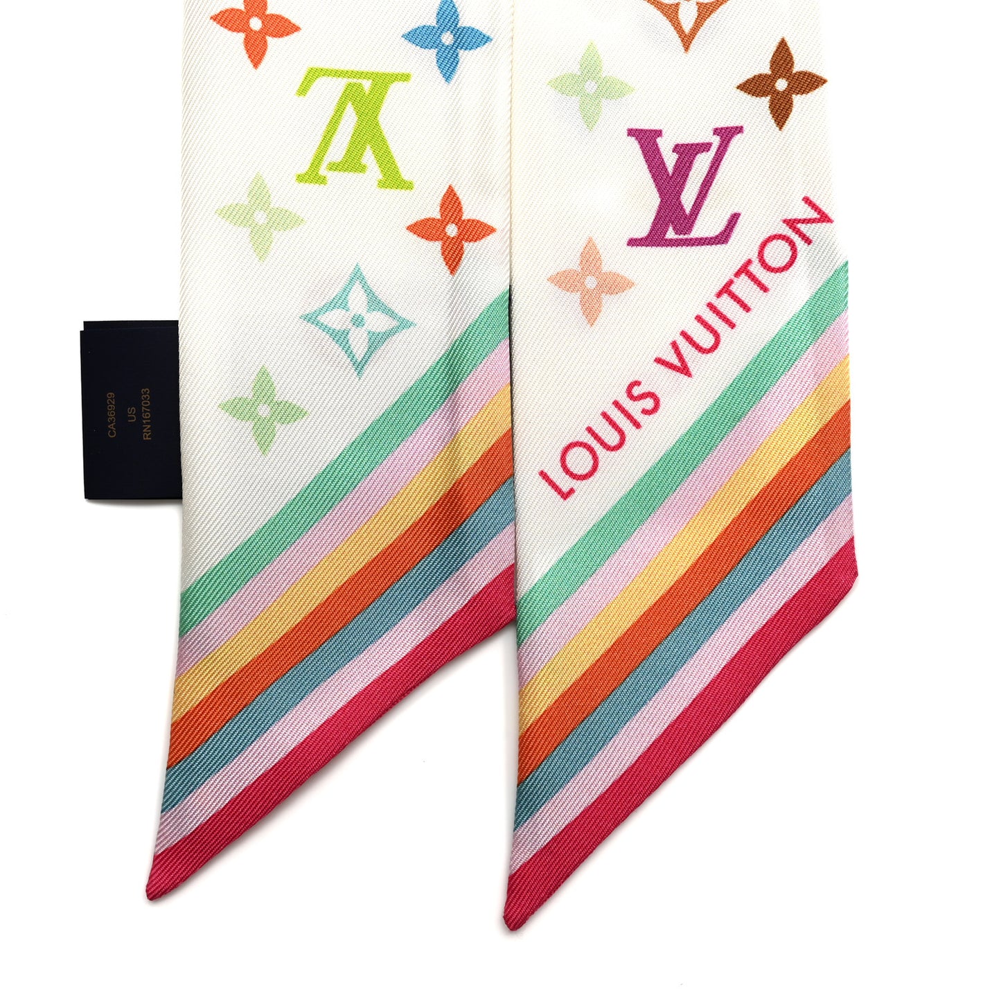 LV X TM Silk Monogram Multicolor BB Bandeau White