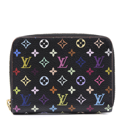 Louis Vuitton Monogram Multicolor Zippy Coin Purse Black Grenade 1 of 9