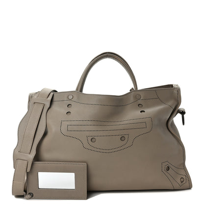 Balenciaga Veau Soyeux Perforated Blackout Hardware City Gris Cendre 1 of 12