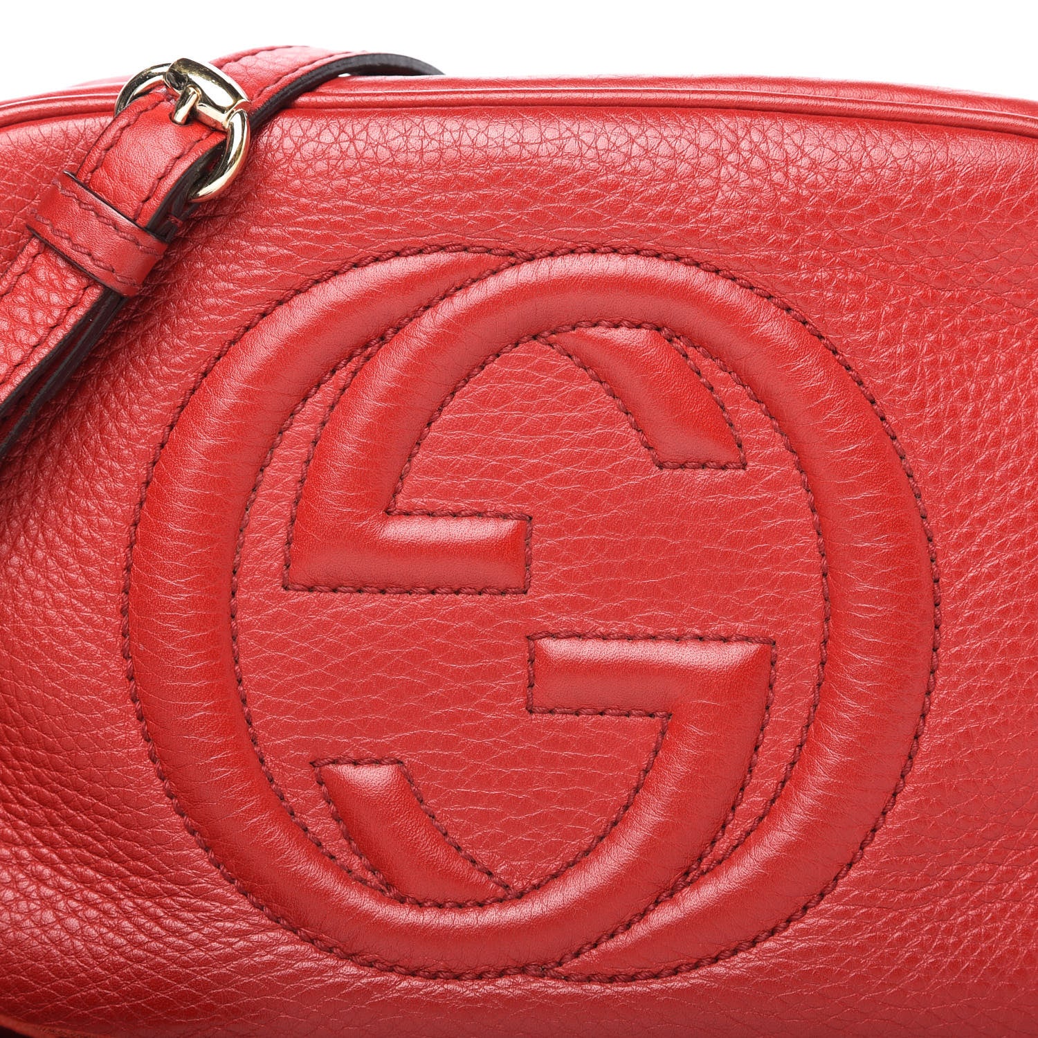 Gucci Pebbled Calfskin Small Soho Disco Bag Tabasco Red 10 of 10