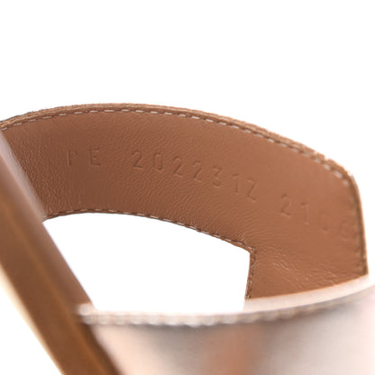 Hermes Metallic Nappa Oran Sandals 38.5 Rose Dore 8 of 10