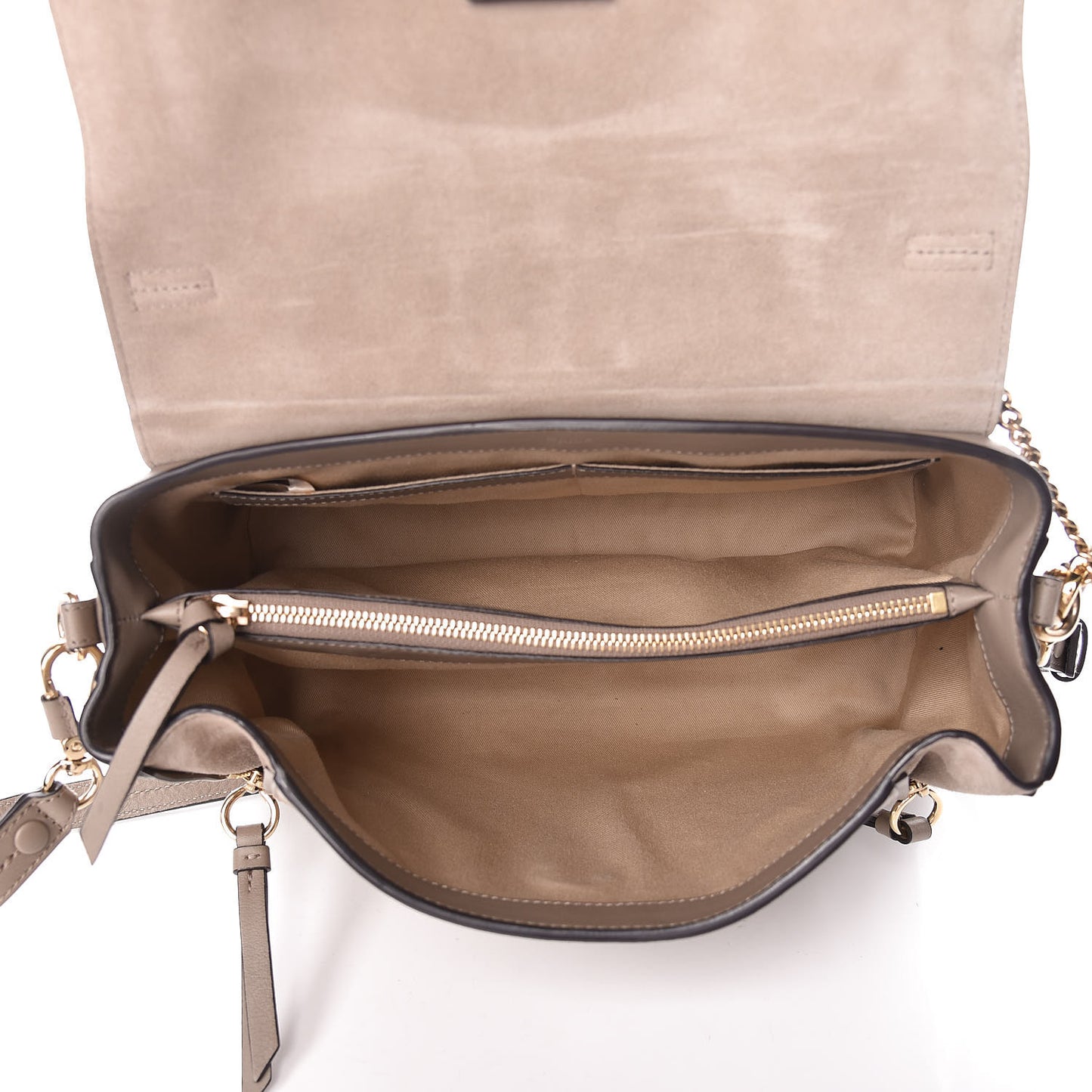 Calfskin Medium Faye Day Shoulder Bag Motty Grey