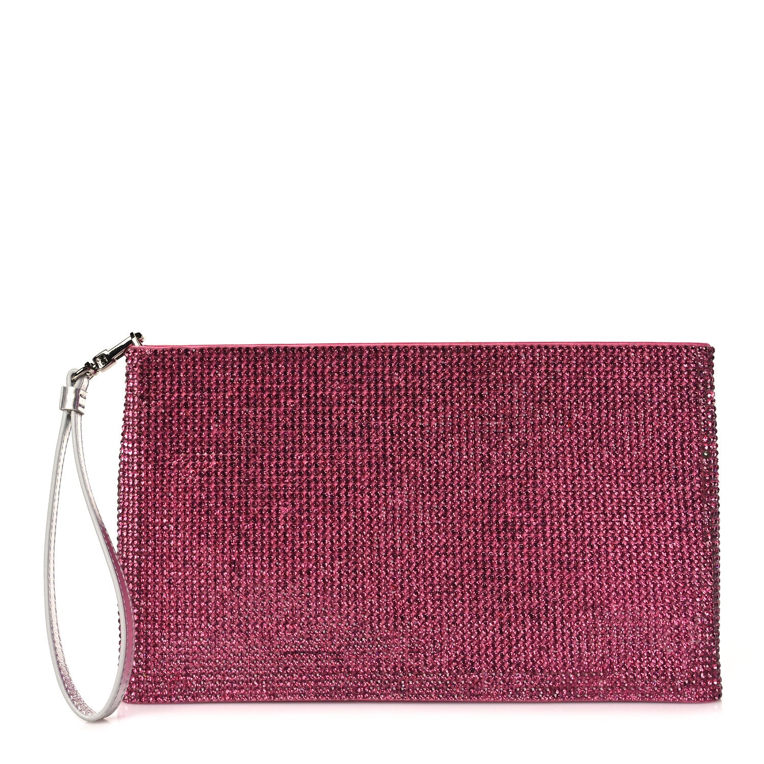 Judith Leiber Swarovski Crystal Wristlet Pouch Pink 1 of 6