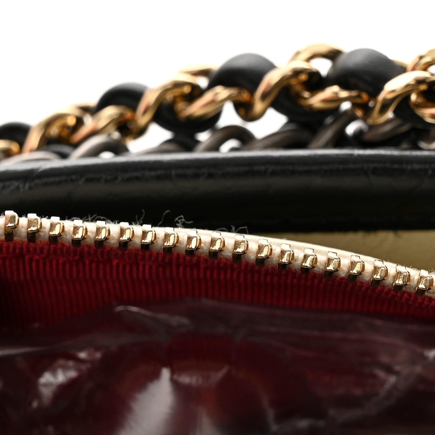 Chanel Aged Calfskin Quilted Small Gabrielle Hobo Black White 12 of 12